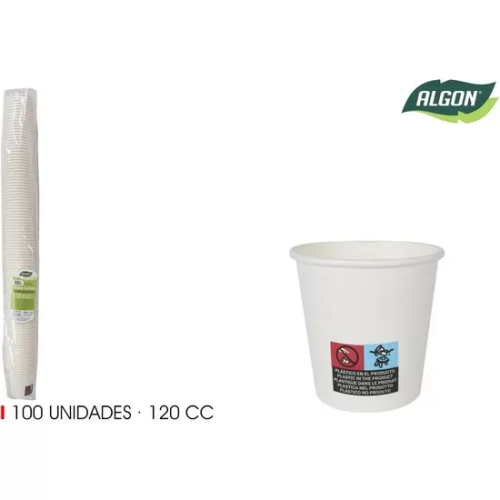 SET-100 VASO BLANCO CARTON 120CC ALGON