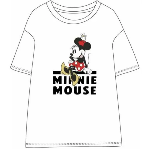 CAMISETA CORTA SINGLE JERSEY MINNIE WHITE