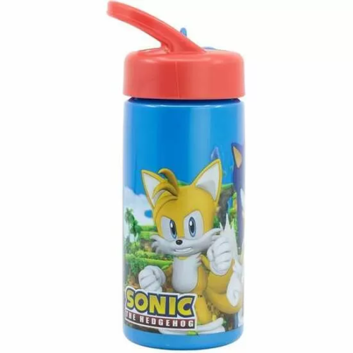 BOTELLA DE PLÁSTICO CON ASA PARA LLEVAR SONIC 410 ML.