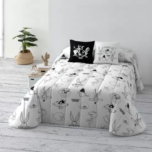 BOUTI 100 GR REVERSIBLE MODELO LOONEY B&W PARA CAMA DE 180 (280X270CM.)