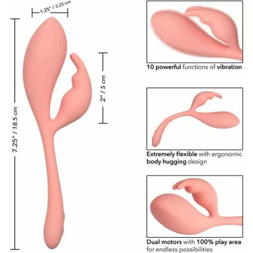 MASAJEADOR BUNNY DE SILICONA - ROSA