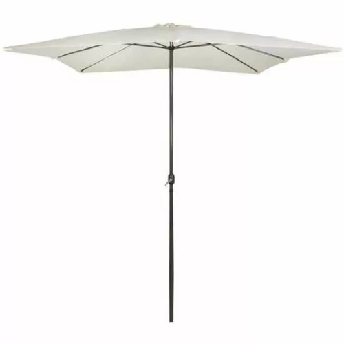 PARASOL 300X300 CM CON CHIMENEA Y MÁSTIL DE ALUMINIO 4,8 CM COLOR CREMA