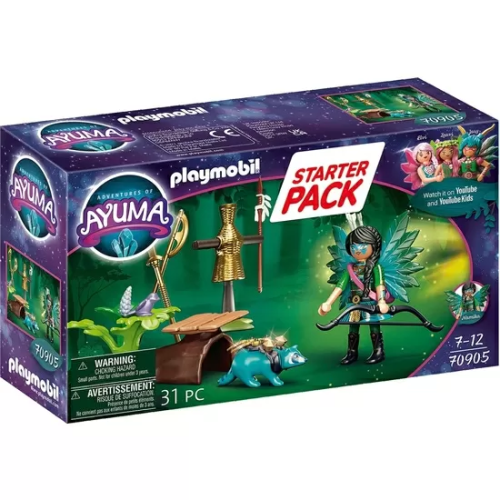 PLAYMOBIL AYUMA STARTER PACK KNIGHT FAIRY CON MAPACHE