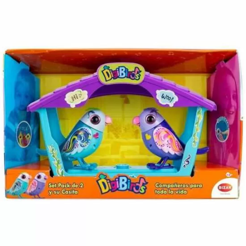 PAJARITOS DIGIBIRDS PACK DE 2 EXCLUSIVOS Y SU CASITA. 50 MELODIAS.