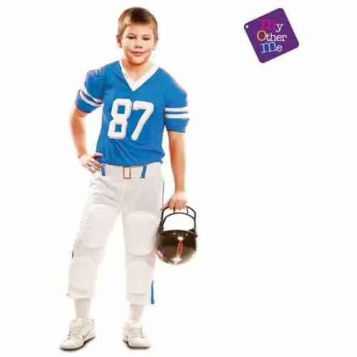 DISFRAZ JUGADOR RUGBY AZUL TALLA 5-6 AÑOS