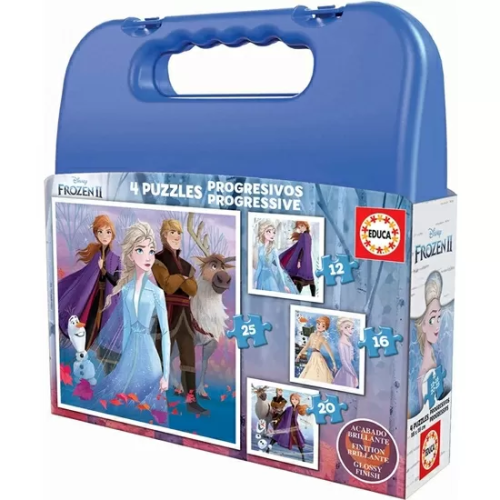 FROZEN MALETA 4PUZZLE PROGRESIV12-25 PZ