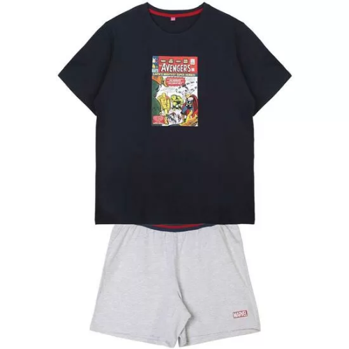 PIJAMA CORTO SINGLE JERSEY PUNTO MARVEL DARK BLUE