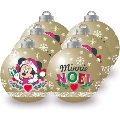 BOLAS NAVIDAD 8CM PACK 6 MINNIE MOUSE 