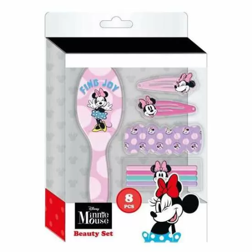 ACCESORIOS DE BELLEZA MINNIE (8 PIEZAS) 14.0 X 18.5 X 4.0 CM