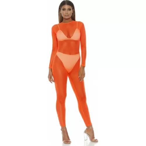 BODY DE MALLA MICRO NET MOCK NET - NARANJA