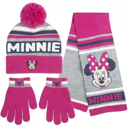 CONJUNTO 3 PIEZAS BUFANDA MINNIE