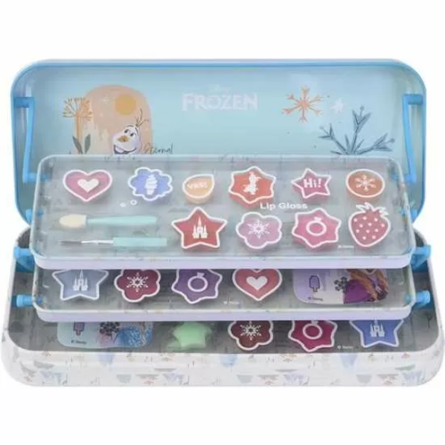 ESTUCHE METALICO MAQUILLAJE FROZEN 4X9X22 CM