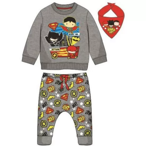 CHANDAL COTTON BRUSHED 3 PIEZAS JUSTICE LEAGUE