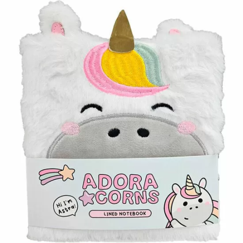 CUADERNO PELUCHE A5 UNICORNIO ADORACORNS