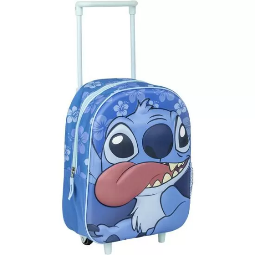 MOCHILA INFANTIL TROLLEY 3D STITCH