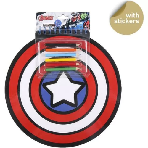 LIBRETA COLORES AVENGERS CAPITAN AMERICA RED