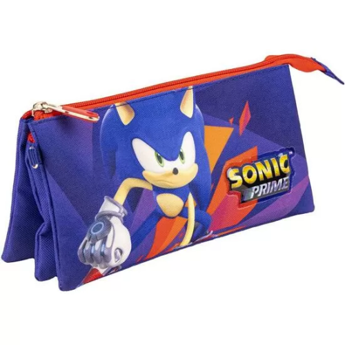 ESTUCHE PORTATODO 3 COMPARTIMENTOS SONIC PRIME PURPLE