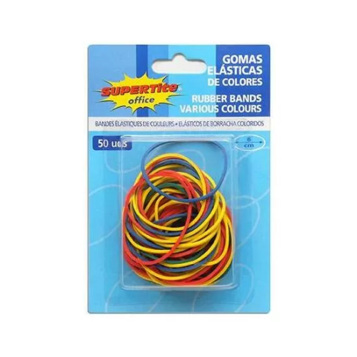 GOMAS ELÁSTICAS COLORES 50UDS