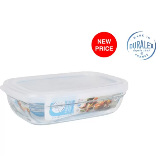 FIAMBRERA TRANSPARENTE 15CM RECTANGULAR C/TAPA FRESHBOX