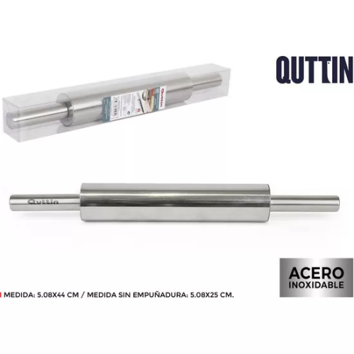 RODILLO AMASAR INOX 5.08X25CM QUTTIN