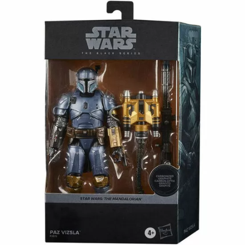 FIGURA PAZ VIZLA CARBONIZED BLACK SERIES STAR WARS 15CM