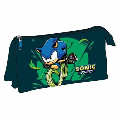 ESTUCHE PORTATODO 3 COMPARTIMENTOS SONIC PRIME 11.5 X 2.0 X 22.5 CM