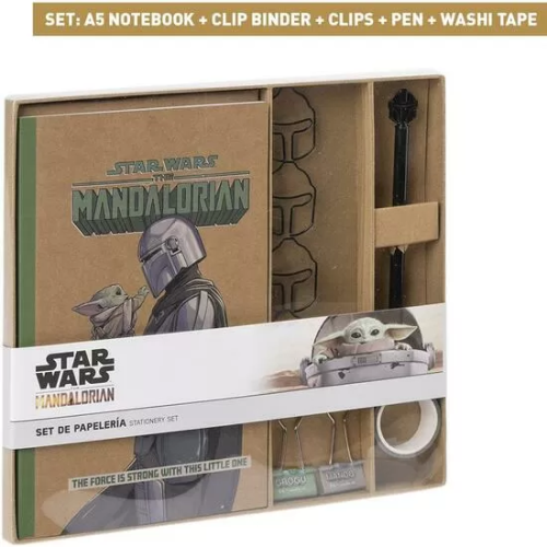 SET DE PAPELERÍA THE MANDALORIAN GREEN