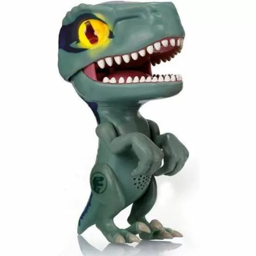 FIGURA CHOMPER JURASSIC WORLD BLUE CON LUZ EN LOS OJOS Y SONIDOS 19.5 CM ALTO.