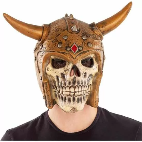 FULL VIKING SKULL LATEX MASK ONE SIZE