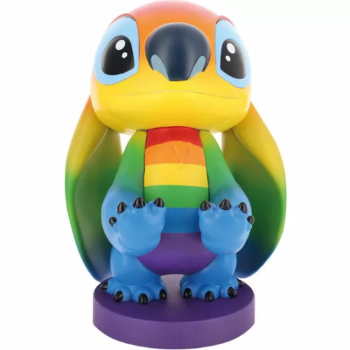 CABLE GUY SOPORTE SUJECION FIGURA RAINBOW STITCH DISNEY 20CM