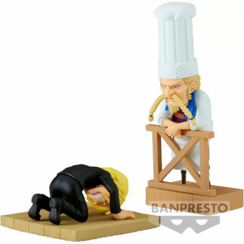 FIGURA WORLD COLLECTABLE SANJI & ZEFF 2 WCF LOG SERIES ONE PIECE 8CM