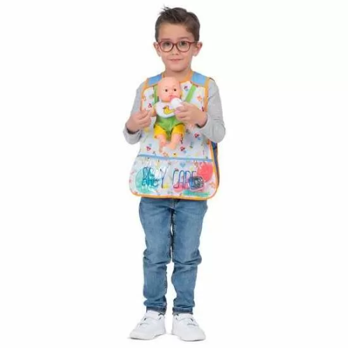 DISFRAZ YO QUIERO SER MAMÁ/PAPÁ (CHALECO, MUÑECO BEBÉ Y ACCESORIOS PARA EL BEBÉ) TALLA 3-5 AÑOS