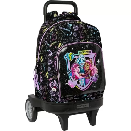 MOCHILA GDE. C/RUEDAS COMPACT EVOL. EXT. MONSTER HIGH