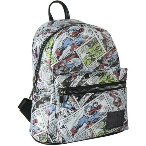 MOCHILA CASUAL MODA POLIPIEL MARVEL - GRIS PLATA