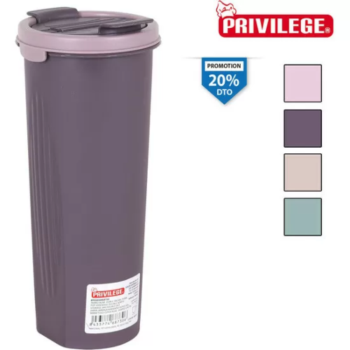 TARRO ALIMENTOS DOBLE SALIDA 750ML PRIVILEGE - COLORES SURTIDOS