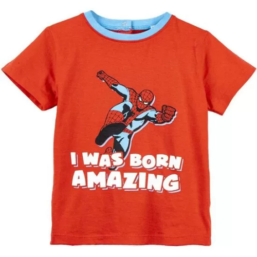 CAMISETA CORTA SINGLE JERSEY SPIDERMAN RED