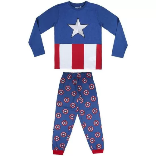 PIJAMAS Y BATAS PIJAMA LARGO AVENGERS CAPITAN AMERICA ROJO