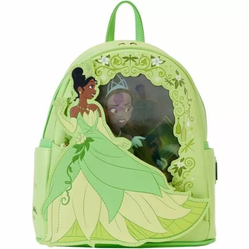 MOCHILA LENTICULAR TIANA Y EL SAPO DISNEY LOUNGEFLY 26CM