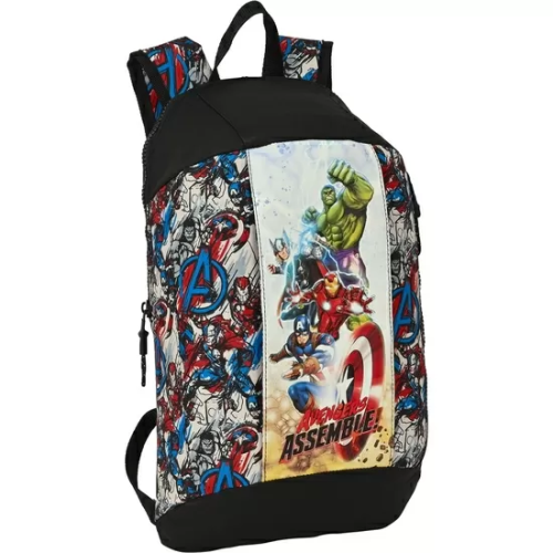 MINI MOCHILA CREMALLERA VERTICAL AVENGERS 