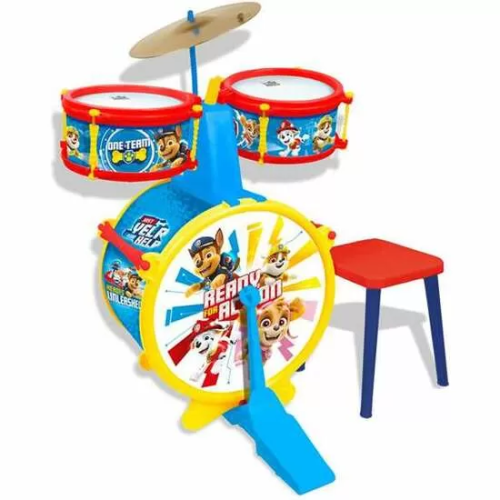 BATERIA SENCILLA PAW PATROL CON BANQUETA 55X36X38 CM