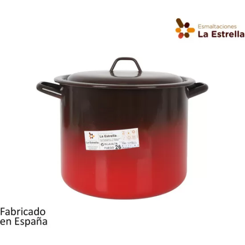 OLLA ALTA C/TAPA 26CM - 11L FUEGO