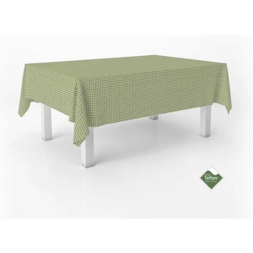 MANTEL TEFLONADO CONFECCIONADO PETIT VICHY PISTACHO 100X140 CM