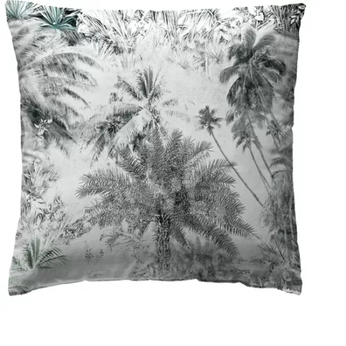 FUNDA DE ALMOHADA FR PALM TREE GREY 65X65