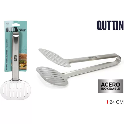 PINZAS COCINA ACERO BURGUER 24CM QUTTIN