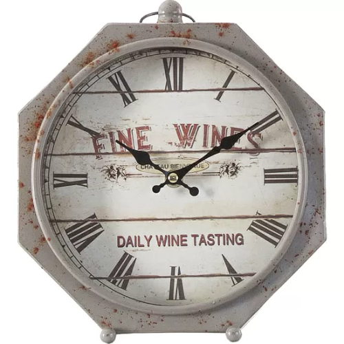 RELOJ METAL FINE WINES