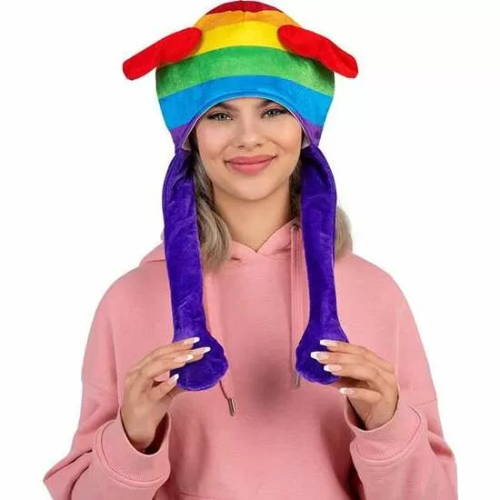 GORRO ARCO IRIS CON OREJAS TALLA ÚNICA