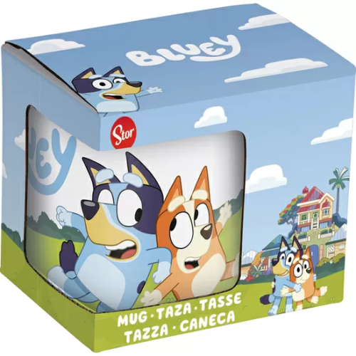 TAZA CERÁMICA 325ML EN CAJA REGALO BLUEY WALK