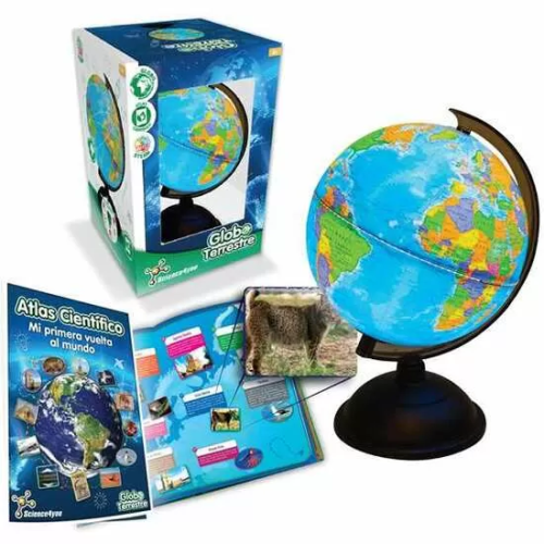 ESFERA TERRESTRE INCLUYE ATLAS MUNDIAL 21,2X32,5X21,2 CM