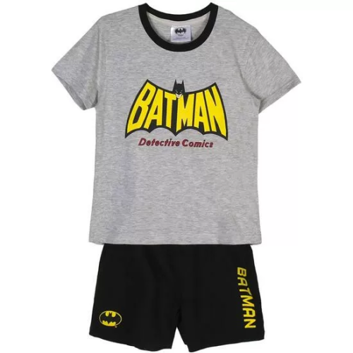 PIJAMA CORTO SINGLE JERSEY PUNTO BATMAN GRAY