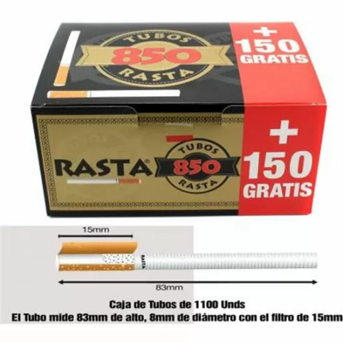 TUBOS CIGARRILLO RASTA 1000UNI.